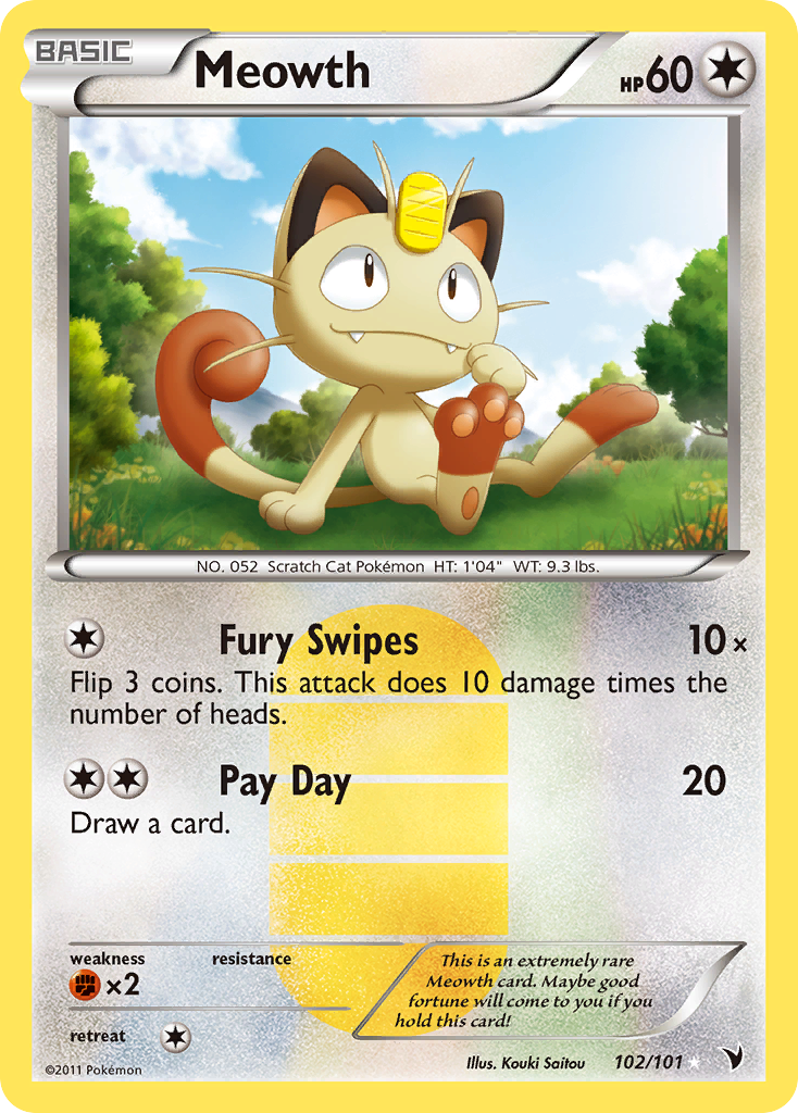 Meowth (102/101) [Black & White: Noble Victories] | Devastation Store