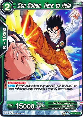 Son Gohan, Here to Help [BT11-077] | Devastation Store