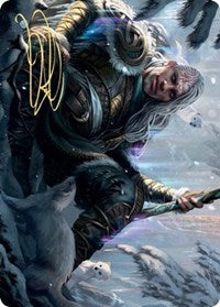 Jorn, God of Winter Art Card (Gold-Stamped Signature) [Kaldheim: Art Series] | Devastation Store
