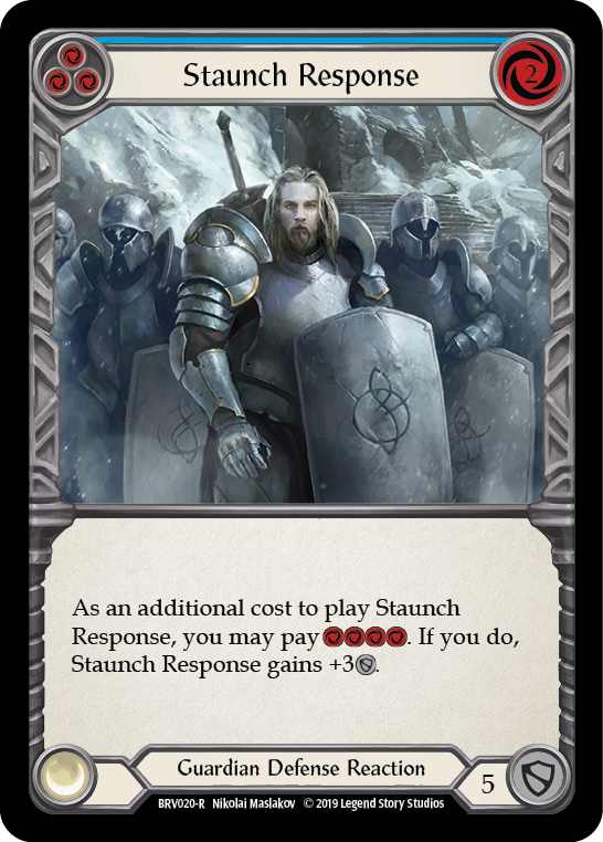 Staunch Response (Blue) [BVO020-R] Normal - Devastation Store | Devastation Store