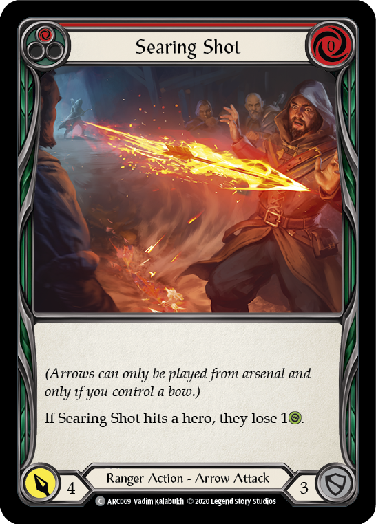 Searing Shot (Red) [ARC069] Unlimited Edition Rainbow Foil - Devastation Store | Devastation Store