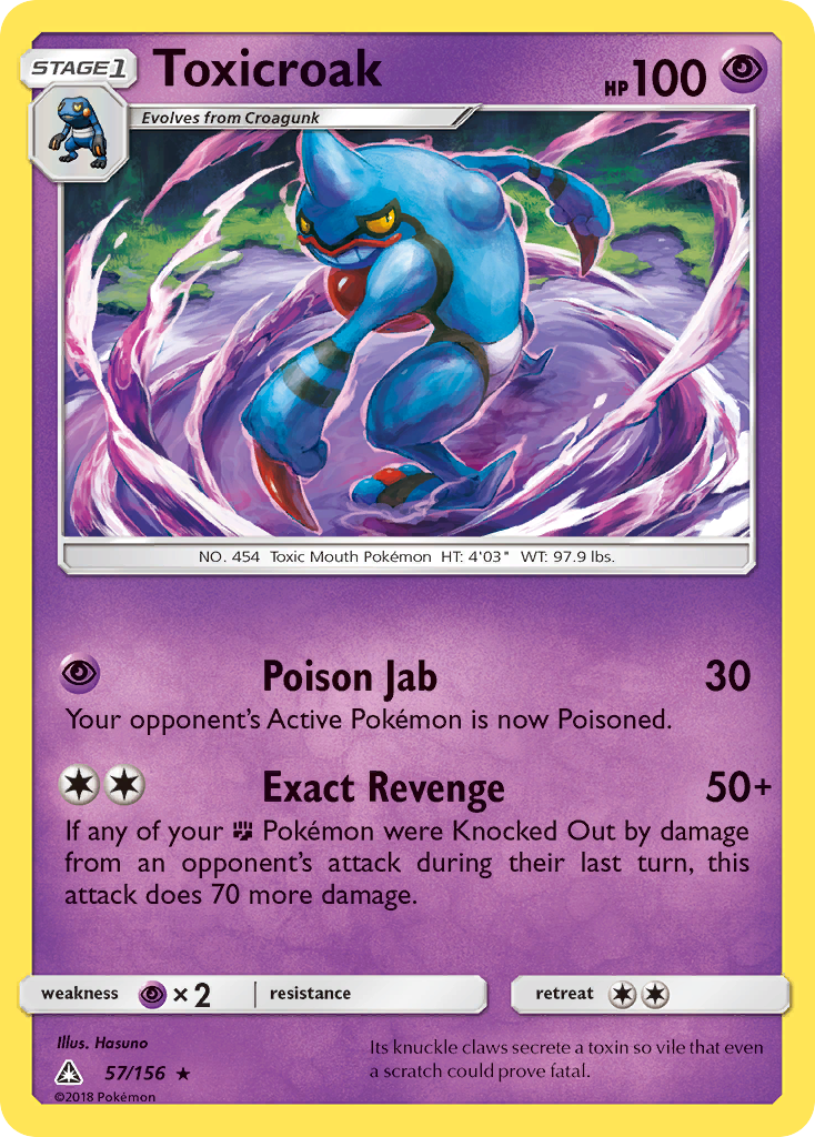 Toxicroak (57/156) [Sun & Moon: Ultra Prism] | Devastation Store