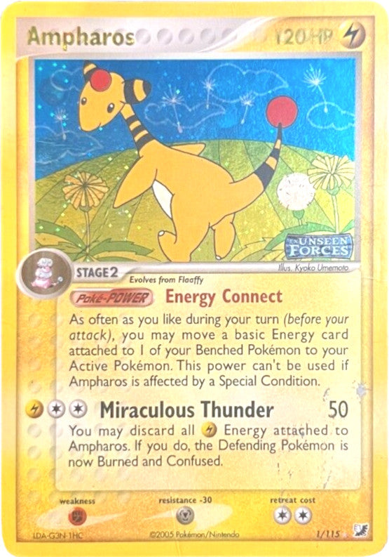 Ampharos (1/115) (Stamped) [EX: Unseen Forces] | Devastation Store