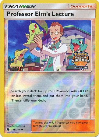 Professor Elm's Lecture (188/214) (Regional Championship Promo Staff) [Sun & Moon: Lost Thunder] | Devastation Store