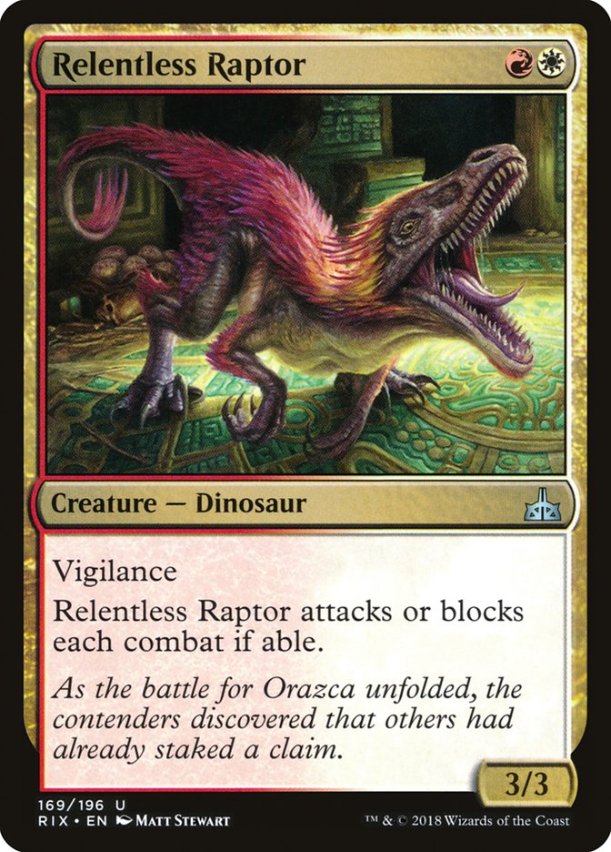Relentless Raptor [Rivals of Ixalan] - Devastation Store | Devastation Store