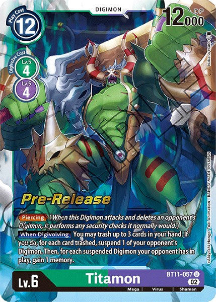 Titamon [BT11-057] [Dimensional Phase Pre-Release Promos] | Devastation Store