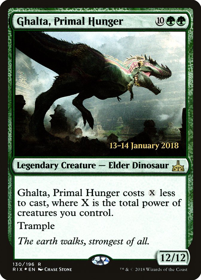 Ghalta, Primal Hunger [Rivals of Ixalan Prerelease Promos] - Devastation Store | Devastation Store