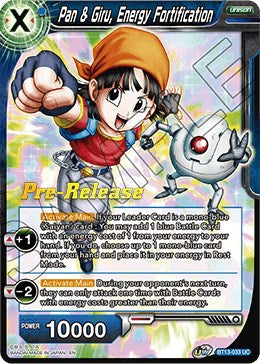 Pan & Giru, Energy Fortification (BT13-033) [Supreme Rivalry Prerelease Promos] | Devastation Store