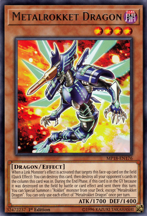 Metalrokket Dragon [MP18-EN176] Rare | Devastation Store