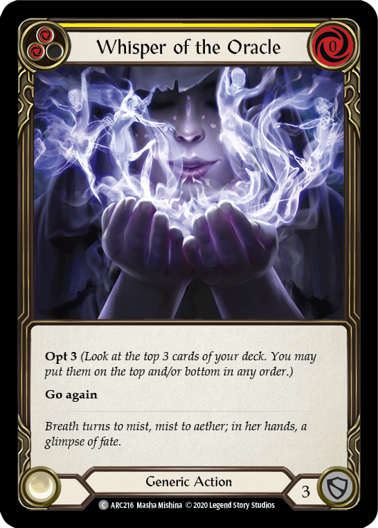 Whisper of the Oracle (Yellow) [ARC216] Unlimited Edition Rainbow Foil - Devastation Store | Devastation Store