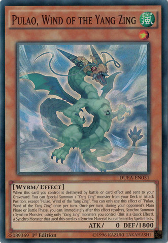 Pulao, Wind of the Yang Zing [DUEA-EN031] Super Rare | Devastation Store
