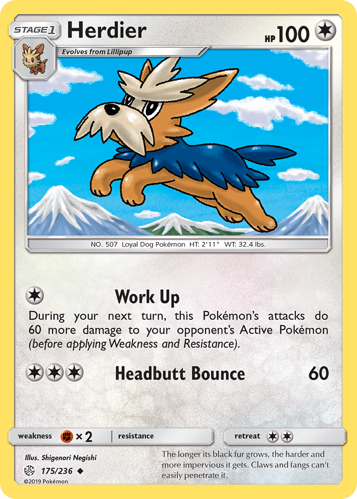 Herdier (175/236) [Sun & Moon: Cosmic Eclipse] | Devastation Store