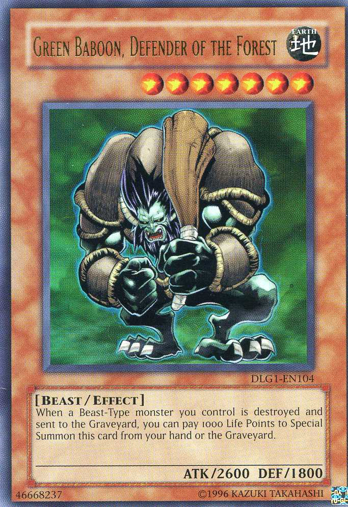 Green Baboon, Defender of the Forest [DLG1-EN104] Ultra Rare | Devastation Store