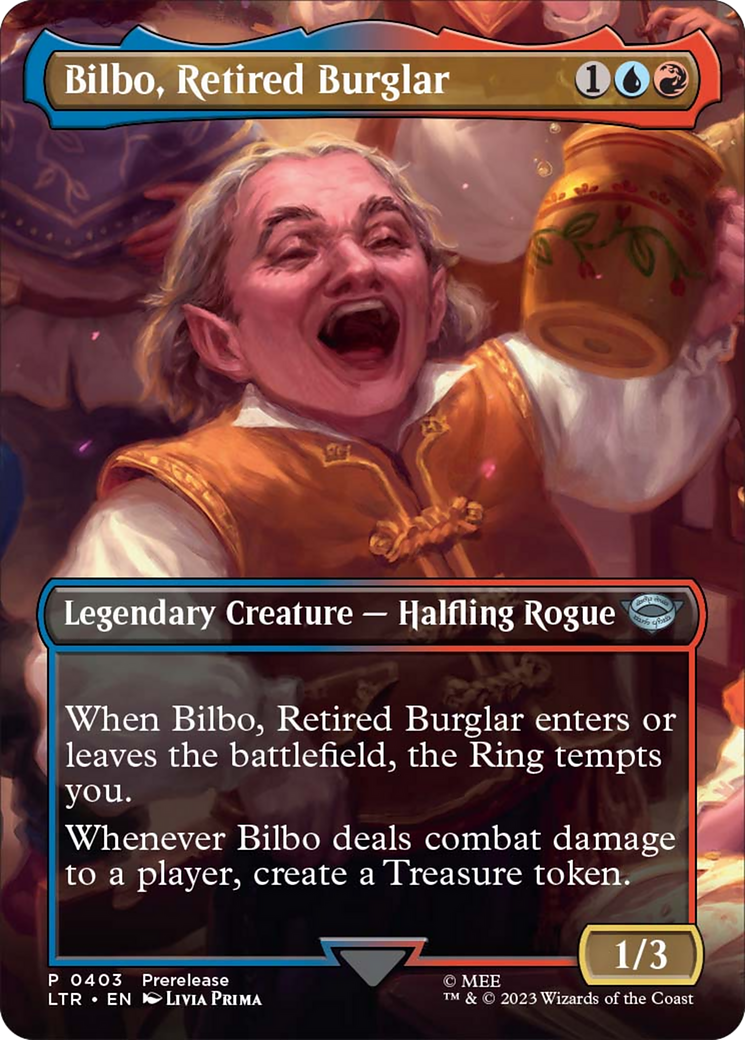 Bilbo, Retired Burglar (Borderless Alternate Art) [The Lord of the Rings: Tales of Middle-Earth] | Devastation Store