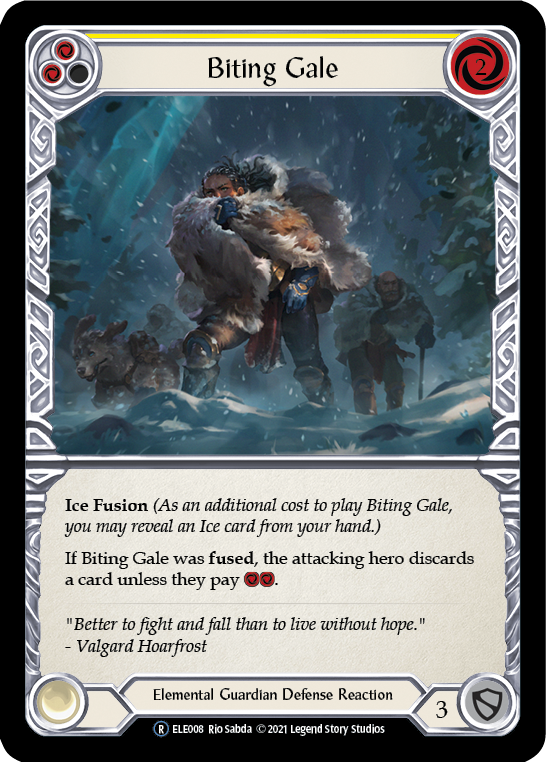 Biting Gale (Yellow) [U-ELE008] Unlimited Rainbow Foil | Devastation Store
