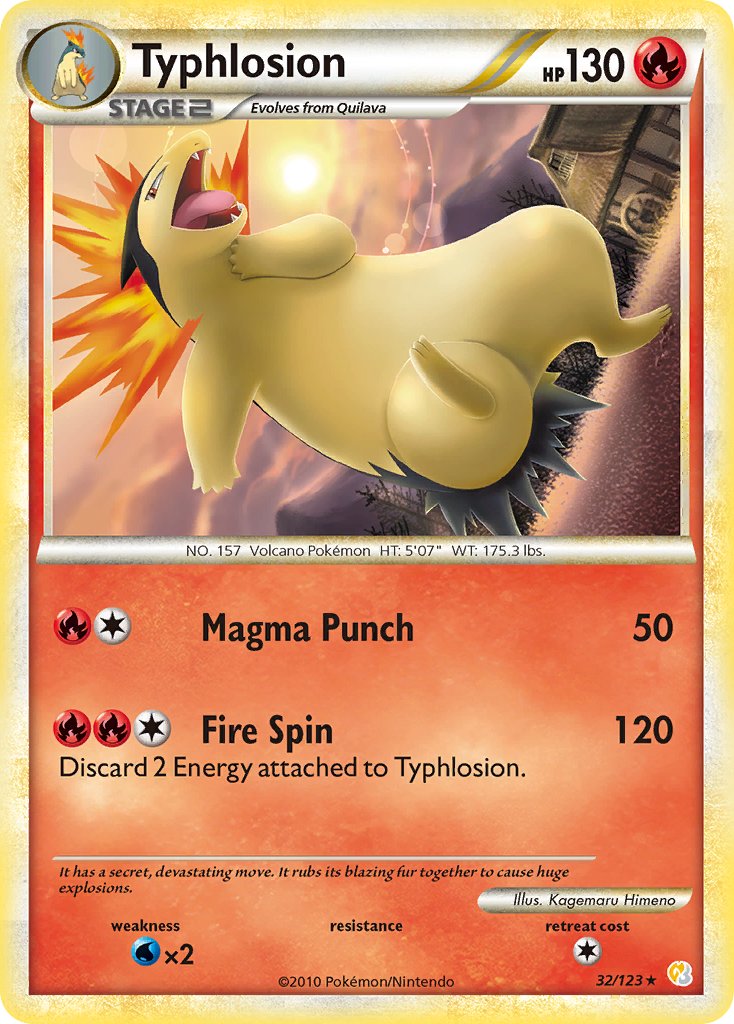 Typhlosion (32/123) (Theme Deck Exclusive) [HeartGold & SoulSilver: Base Set] | Devastation Store