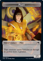 Myr // Pilot Double-sided Token [Kamigawa: Neon Dynasty Commander Tokens] | Devastation Store
