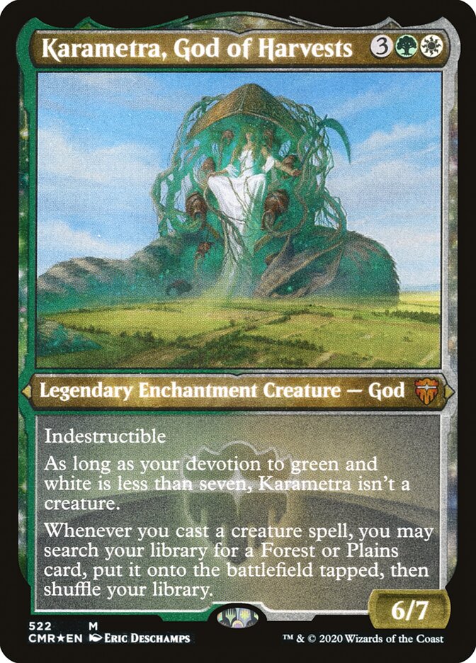 Karametra, God of Harvests (Etched) [Commander Legends] | Devastation Store