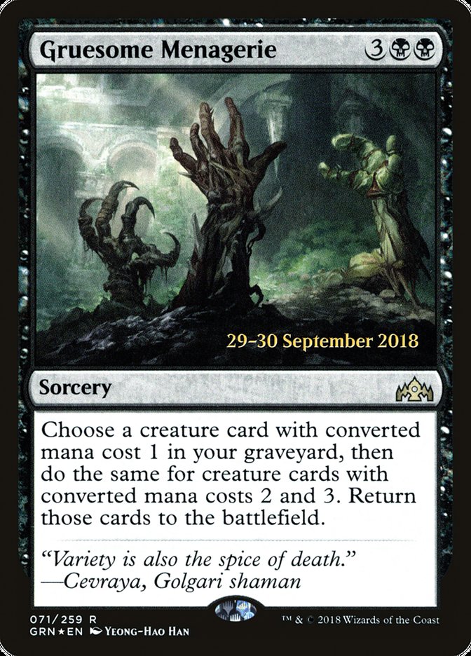Gruesome Menagerie  [Guilds of Ravnica Prerelease Promos] - Devastation Store | Devastation Store