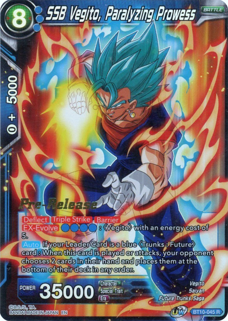 SSB Vegito, Paralyzing Prowess (BT10-045) [Rise of the Unison Warrior Prerelease Promos] | Devastation Store