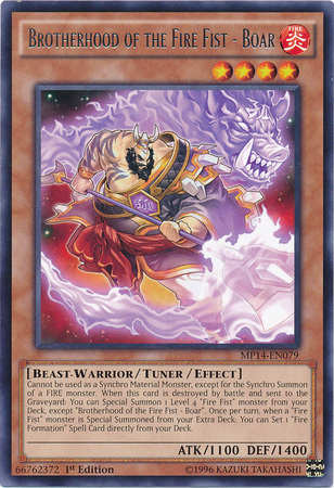 Brotherhood of the Fire Fist - Boar [MP14-EN079] Rare | Devastation Store