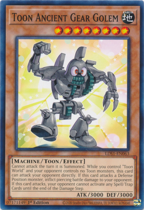 Toon Ancient Gear Golem [LDS1-EN063] Common | Devastation Store