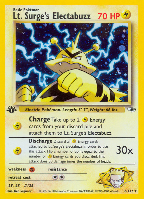 Lt. Surge's Electabuzz (6/132) [Gym Heroes 1st Edition] | Devastation Store
