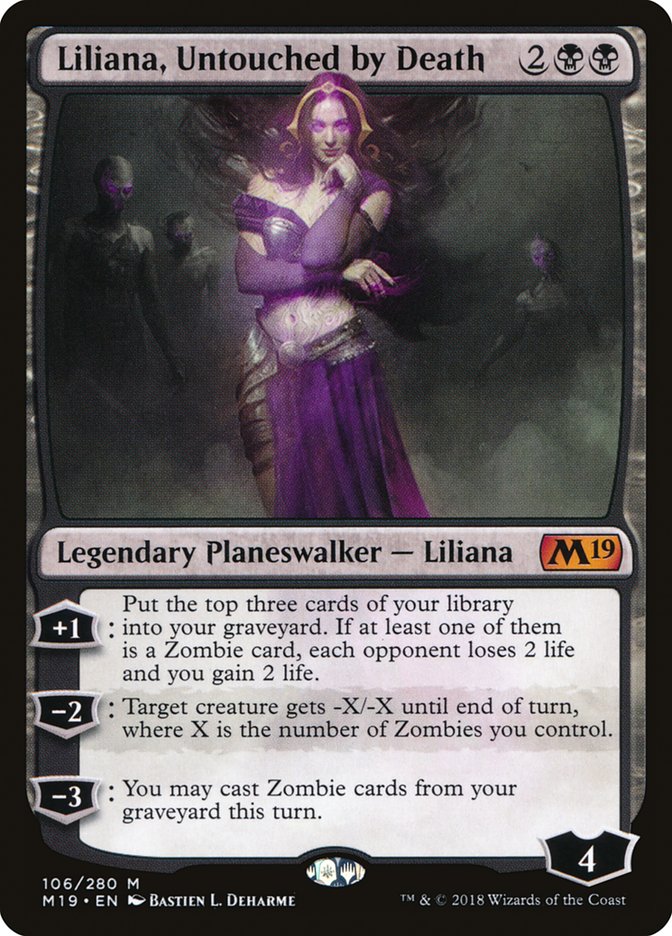 Liliana, Untouched by Death [Core Set 2019] | Devastation Store