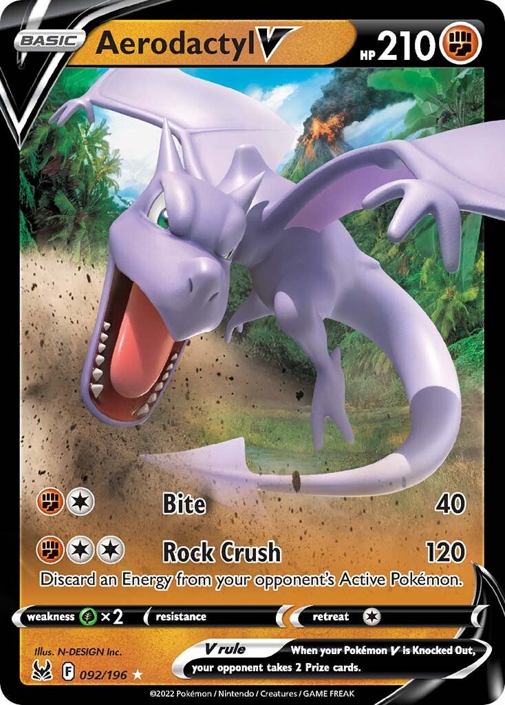 Aerodactyl V (092/196) [Sword & Shield: Lost Origin] | Devastation Store