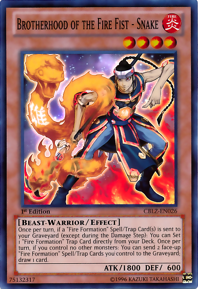 Brotherhood of the Fire Fist - Snake [CBLZ-EN026] Super Rare | Devastation Store