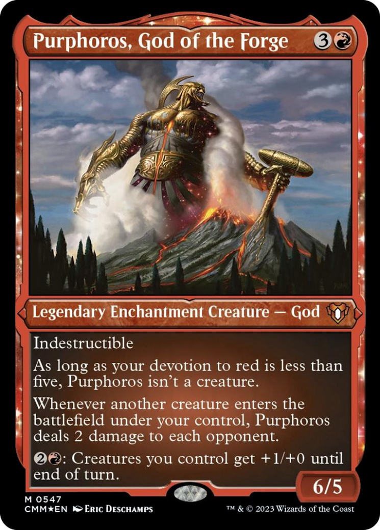Purphoros, God of the Forge (Foil Etched) [Commander Masters] | Devastation Store