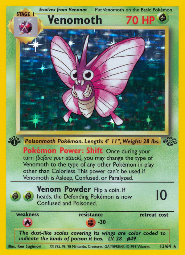 Venomoth (13/64) [Jungle 1st Edition] | Devastation Store