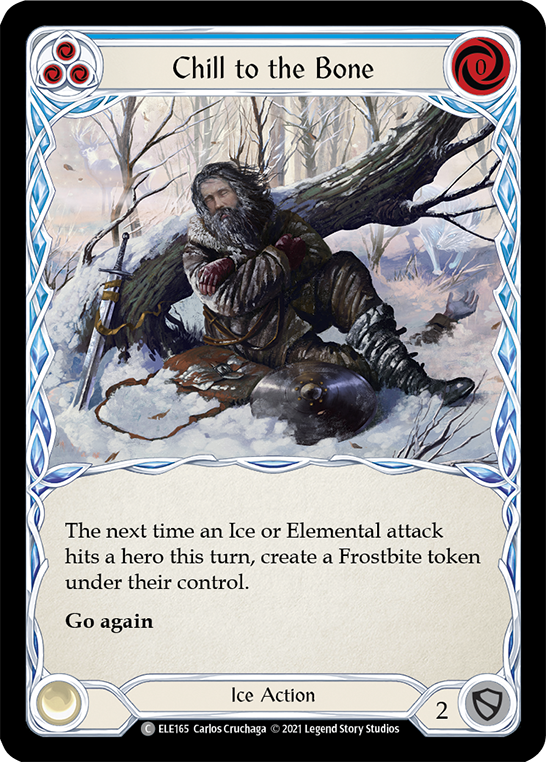 Chill to the Bone (Blue) [ELE165] (Tales of Aria)  1st Edition Rainbow Foil | Devastation Store