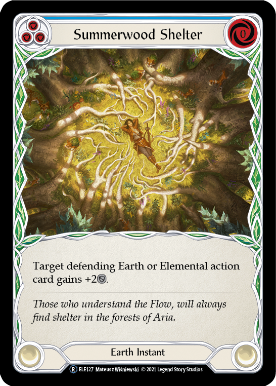 Summerwood Shelter (Blue) [U-ELE127] Unlimited Rainbow Foil | Devastation Store