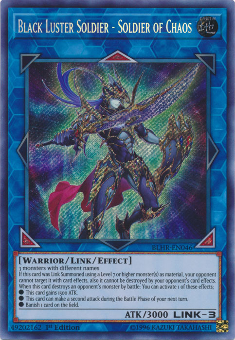 Black Luster Soldier - Soldier of Chaos [BLHR-EN046] Secret Rare | Devastation Store