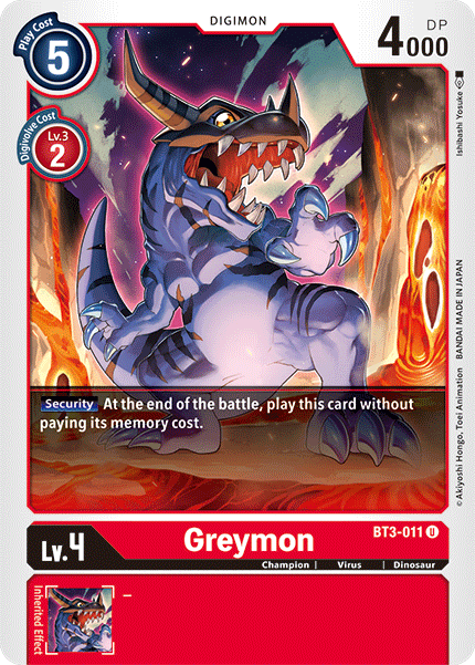 Greymon [BT3-011] [Release Special Booster Ver.1.5] | Devastation Store