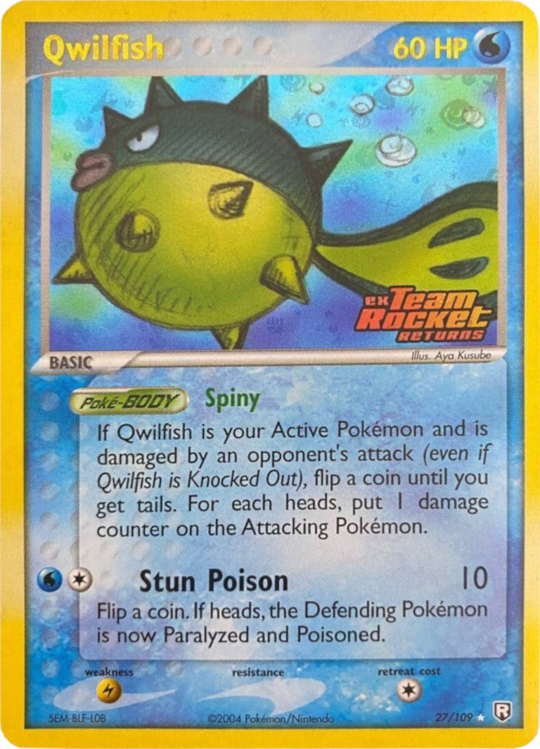 Qwilfish (27/109) (Stamped) [EX: Team Rocket Returns] | Devastation Store