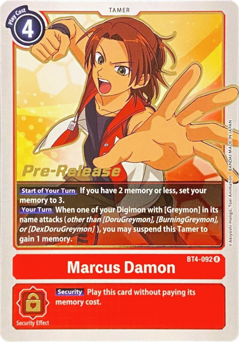 Marcus Damon [BT4-092] [Great Legend Pre-Release Promos] | Devastation Store