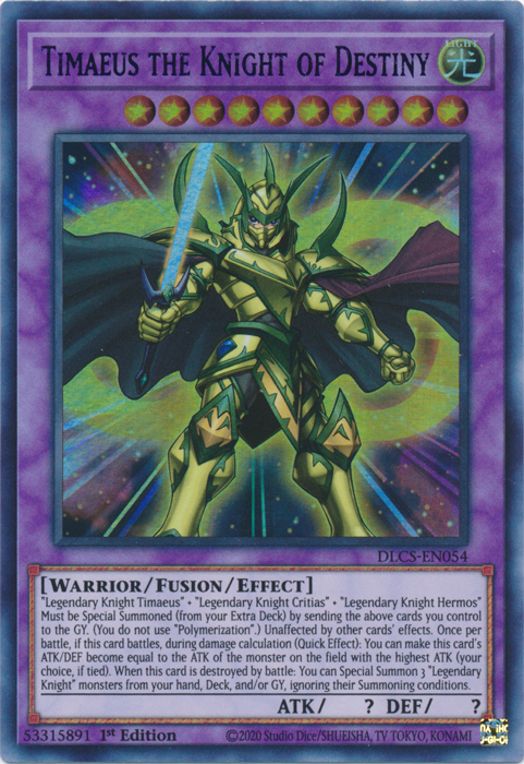 Timaeus the Knight of Destiny (Blue) [DLCS-EN054] Ultra Rare | Devastation Store