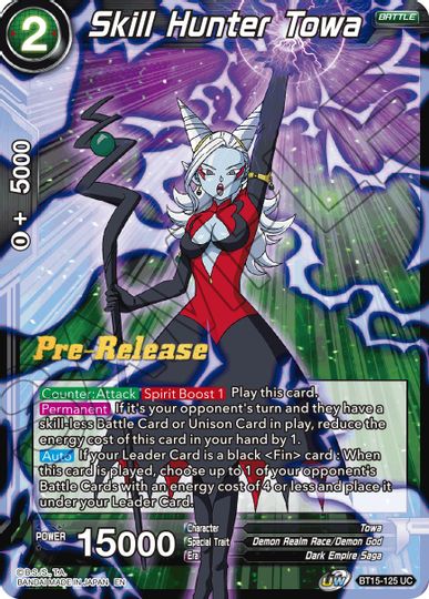 Skill Hunter Towa (BT15-125) [Saiyan Showdown Prerelease Promos] | Devastation Store