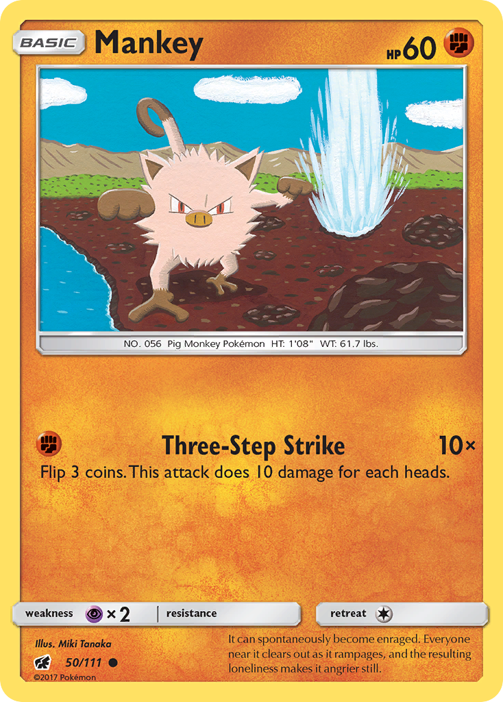 Mankey (50/111) [Sun & Moon: Crimson Invasion] | Devastation Store
