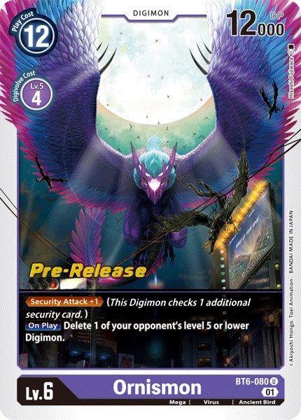 Ornismon [BT6-080] [Double Diamond Pre-Release Cards] | Devastation Store