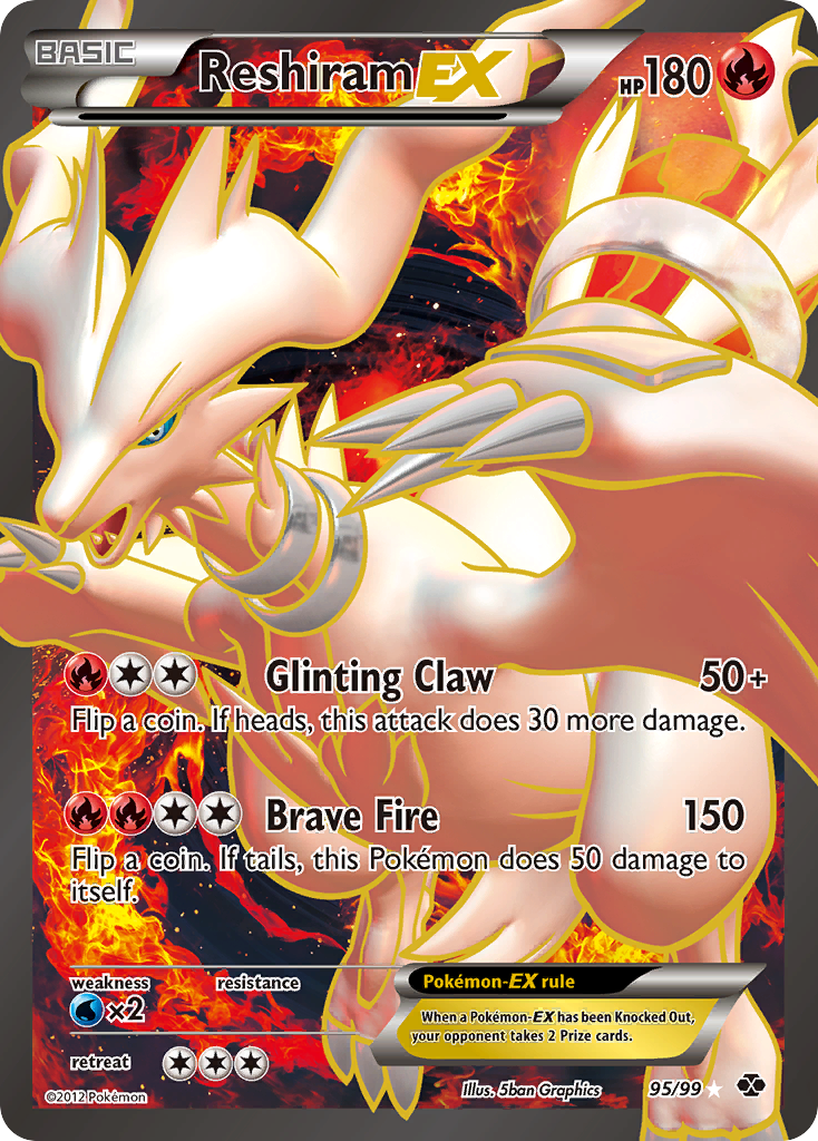 Reshiram EX (95/99) [Black & White: Next Destinies] | Devastation Store