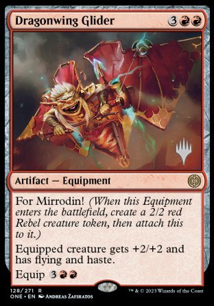 Dragonwing Glider (Promo Pack) [Phyrexia: All Will Be One Promos] | Devastation Store