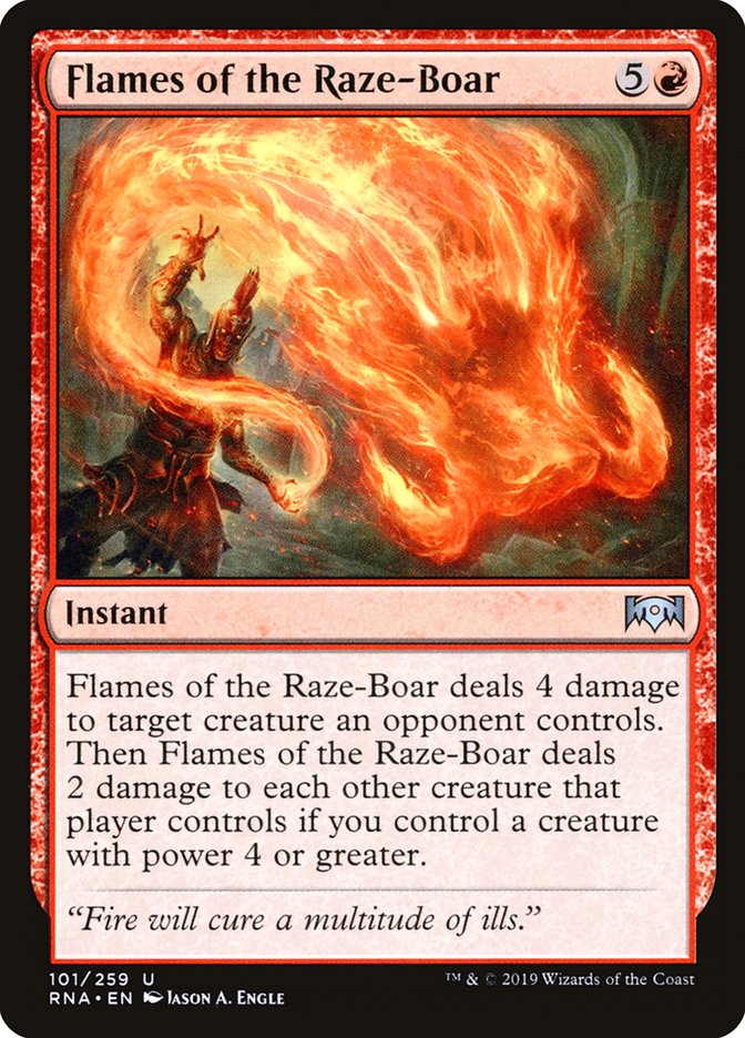 Flames of the Raze-Boar [Ravnica Allegiance] | Devastation Store