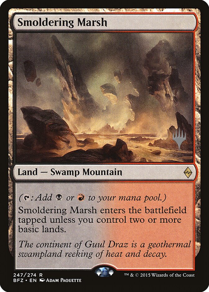 Smoldering Marsh [Battle for Zendikar Promos] | Devastation Store