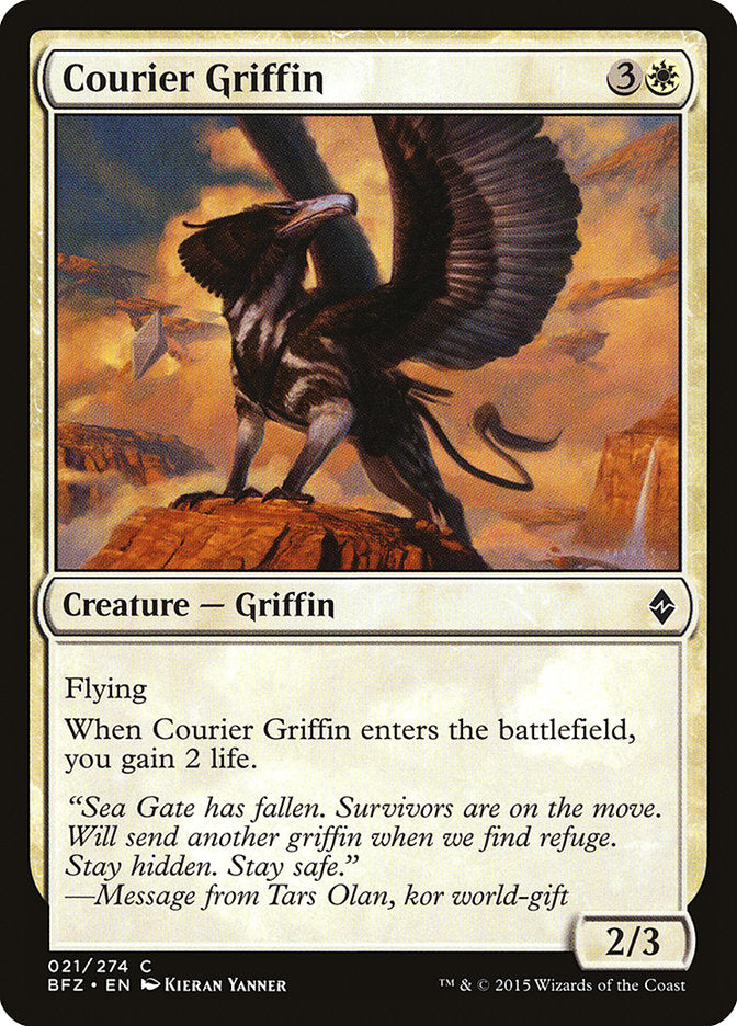 Courier Griffin [Battle for Zendikar] - Devastation Store | Devastation Store