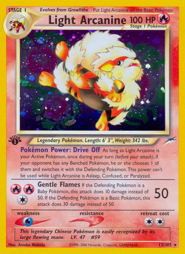 Light Arcanine (12/105) [Neo Destiny 1st Edition] | Devastation Store