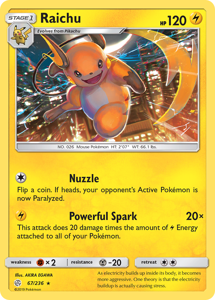 Raichu (67/236) [Sun & Moon: Cosmic Eclipse] | Devastation Store