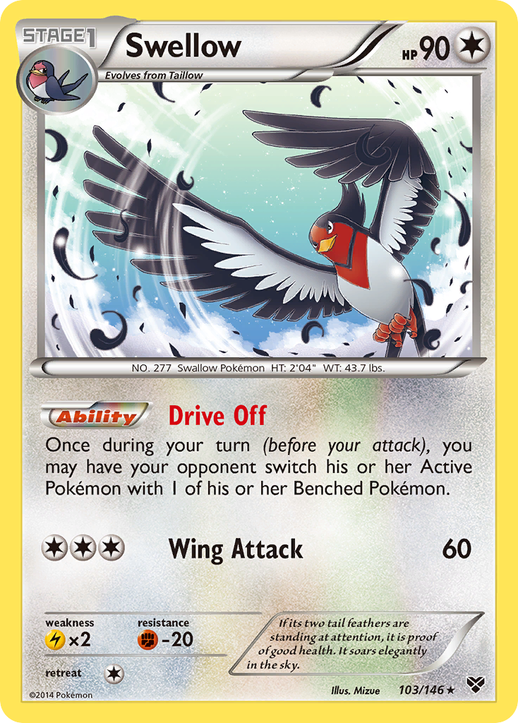 Swellow (103/146) [XY: Base Set] | Devastation Store